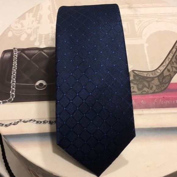 New Perry Ellis Dark Blue Ties - Picture 3 of 8